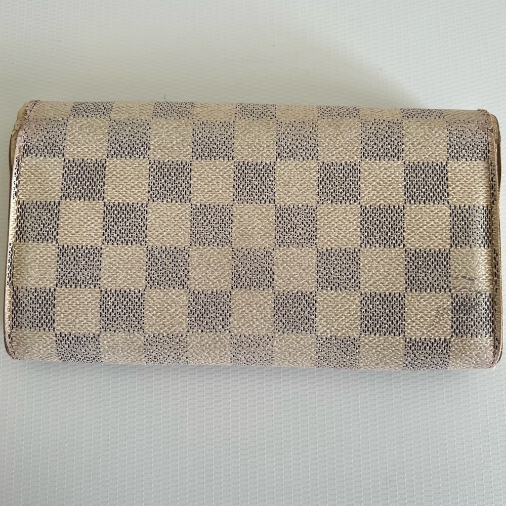 Louis Vuitton Damier Azur Sarah Wallet –Damier Azur Canvas Authentic Long Wallet - Picture 13 of 13